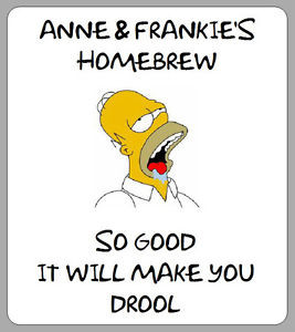 Details about FUNNY HOMER PERSONALISED QUOTE HOMEMADE BEER/ALE/LABEL S ...