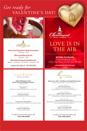 ... indulge in the Valentine’s Spa Treatments at the Claremont Hotel