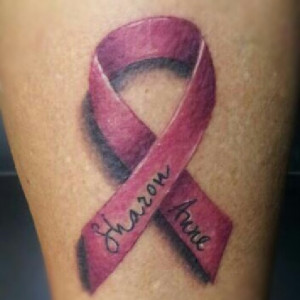 Cancer ribbon tattoo by ArtsyLun4tic