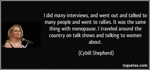 More Cybill Shepherd Quotes