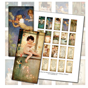 Antique Peter Pan quotes domino digital collage sheet 1x2 in 25mm x ...