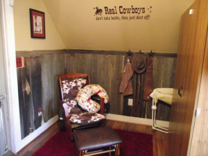 Love the walls of this Cowboy nursery
