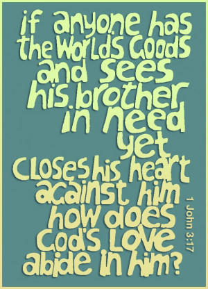 give generously and lovingly