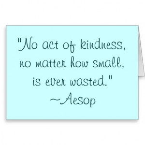 aesop_kindness_quote_notecard_greeting_card ...
