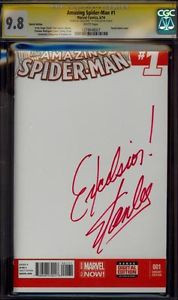 AMAZING-SPIDER-MAN-1-BLANK-VARIANT-CGC-9-8-SS-STAN-LEE-EXCELSIOR-QUOTE ...