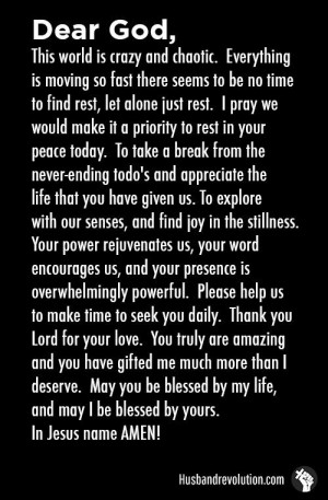 Rest In God’s Peace --- Dear Father, This world is crazy and chaotic ...