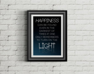 Harry Potter Albus Dumbledore Quote Happiness Poster Art Print DIN A3 ...