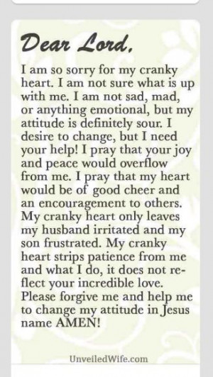 prayer for a cranky & sour heart