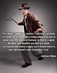 Nathan Fillion: he's a geek