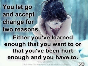 letting go and accepting change