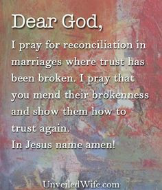 ... com/prayer-of-the-day-restoration-after-broken-trust/ #marriage #love