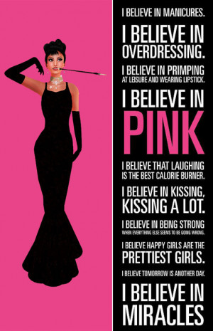 Audrey Hepburn I Believe In Pink Picture