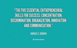 The five essential entrepreneurial skills for success: Concentration ...
