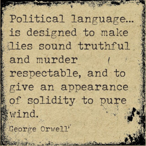 Political language...