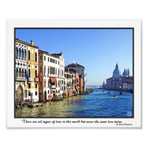 Venice Grand Canal with Love Quote Photo Print
