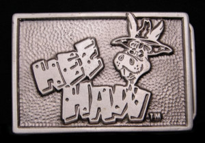 NOS* VINTAGE 1970s ***HEE HAW*** FUNNY COUNTRY MUSIC TV SHOW BUCKLE ...