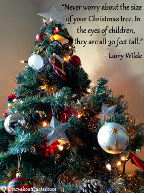 Christmas quotes and tree.
