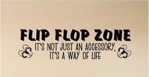 flip flop zone beach quotes words lettering decals