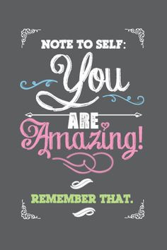 You Are Amazing Chalkboard Inspirational Printable | Tween Craft Ideas ...