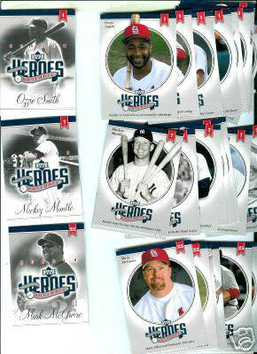 Ozzie Smith - 2002 Upper Deck HEROES of BASEBALL Complete Set (10 ...