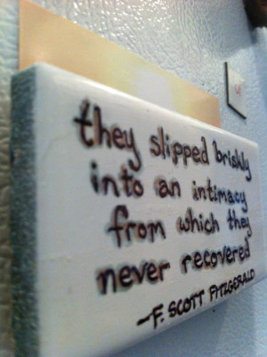They slipped briskly into an intimacy from which they never recovered ...