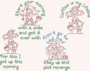 ... Tidbits Her Funny Sarcastic Sayings Redwork Machine Embroidery Designs