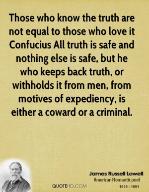 ... men, from motives of expediency, is either a coward or a criminal