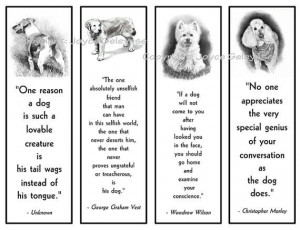 Printable Bookmarks Dogs in Pencil With Quotes About Dog by joyart, $3 ...