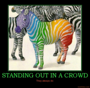 STANDING OUT IN A CROWD - They always do