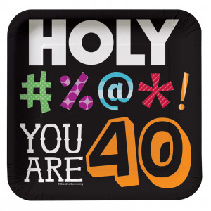 Home > Holy Bleep 40th Birthday - Square Dessert Plates