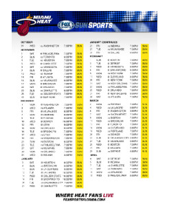 Miami Heat 2014 Schedule Printable
