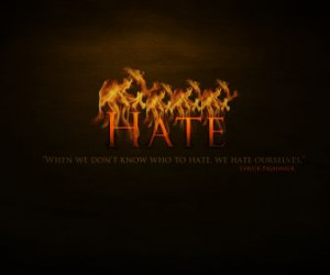 hate words in flame quotes HD Wallpaper of Art & Fantasy