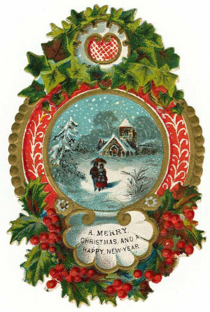 collage christmas card supply vintage christmas clip art old fashioned ...
