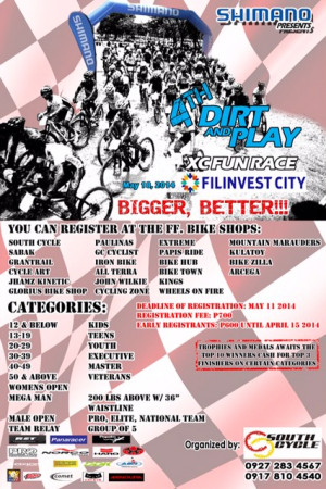 , 4th Shimano Dirt and Play Fun Race is happening at Filicity Trails ...
