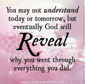 Thank you Lord for Revealing to me the things you did when you did ...