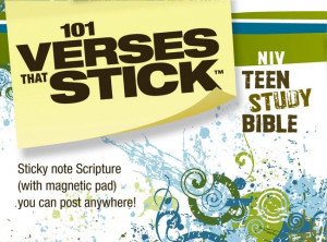 101 Verses that Stick for Teens. FUN! These little notes are megnetic ...