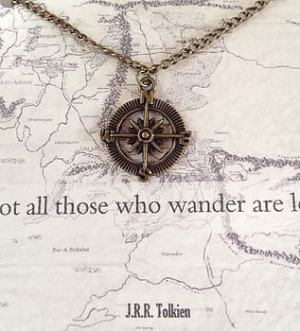 Lord Of The Rings Compass Necklace