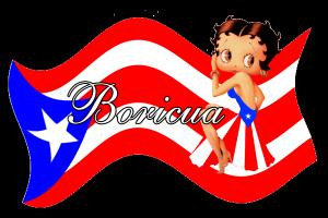Betty Boop Puerto Rican Flag