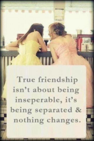 ... , reuniting and becoming best friends again.: True Friendship, Quote