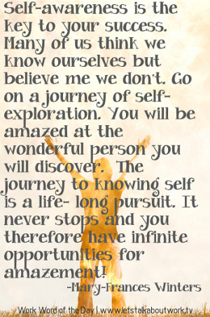 Work Word of the Day 2/15/13 Mary-Frances Winters Quote