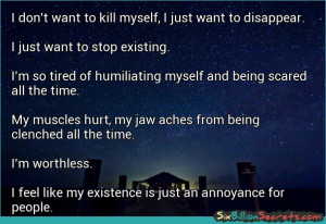 Mental Health I don 39 t want to kill myself I just want to disappear