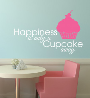 ... Away - Cute bakery bakers cupcake kitchen wall vinyl decal quote