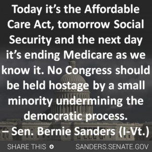 Great Quote From Senator Bernie Sanders ---->