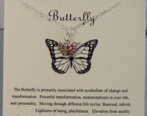 Butterfly,Neckalce,Silver Butterfly ,Butterfly Necklace,Jewelry,Poem ...