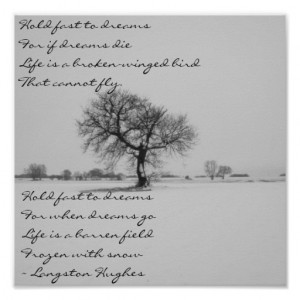Dreams by Langston Hughes Poster