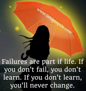 Failures quote via www.IamPoopsie.com