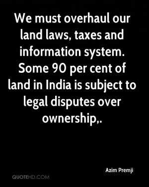 ... our land laws taxes and information system some 90 per cent of land