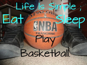 Basketball, quotes, sayings, life is simple, play