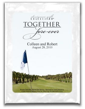 Personalized Wedding Cocktail - Together Fore-Ever - Golf Flag on ...
