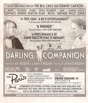 Weird Pull Quote Theater: 'Darling Companion'